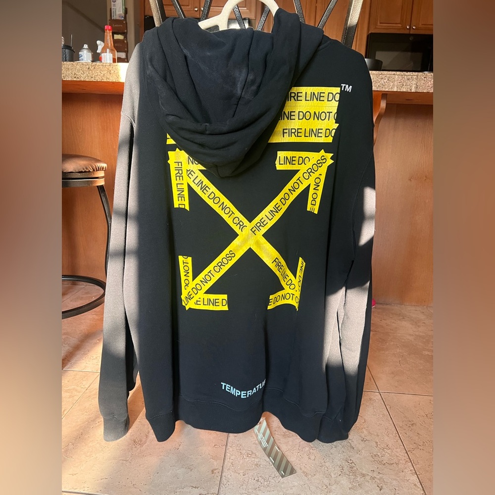 OFF-WHITE Caution Tape Arrow Hoodie